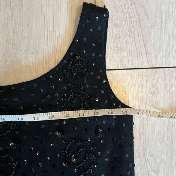 Vintage 60s 70s Miss Sun Valley wool sequined camisole - Picture 10 of 11